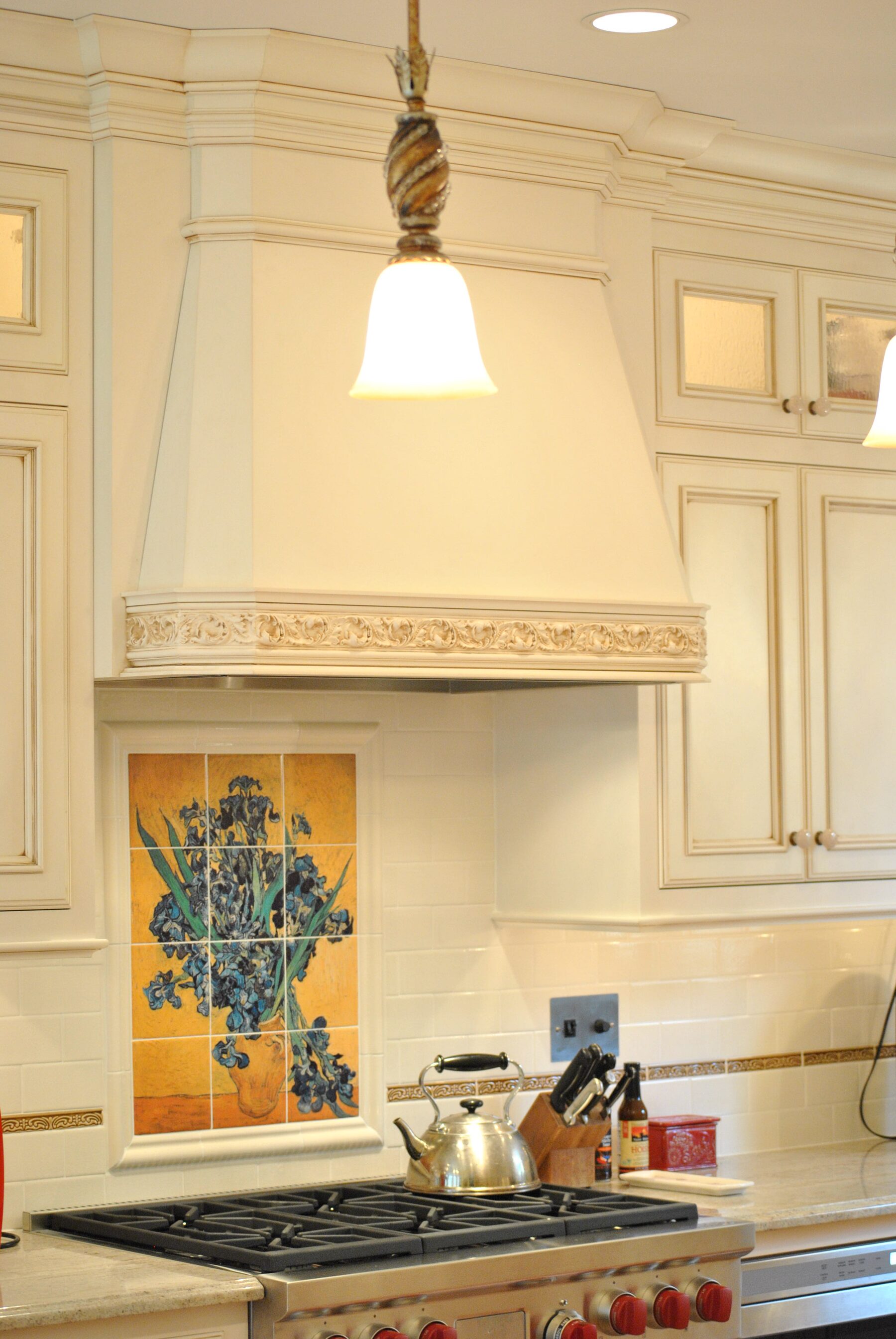Custom wood range hood